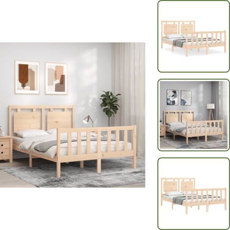 vidaXL Giroletto senza Materasso 120x200 cm in Legno Massello di Pino