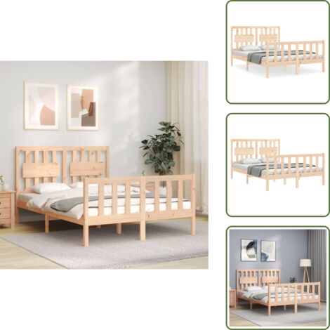 vidaXL Giroletto senza Materasso 120x200 cm in Legno Massello di Pino
