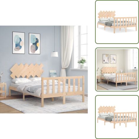 vidaXL Giroletto senza Materasso 120x200 cm in Legno Massello di Pino