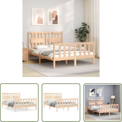 vidaXL Giroletto senza Materasso 120x200 cm in Legno Massello di Pino