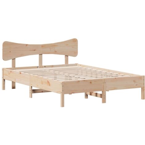 vidaXL Giroletto senza Materasso 135x190 cm in Legno Massello di Pino