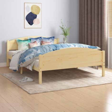 vidaXL Giroletto senza Materasso 160x200 cm in Legno Massello di Pino