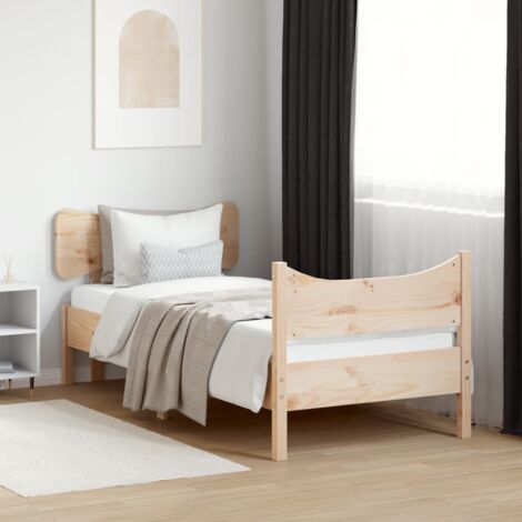 vidaXL Giroletto senza Materasso 75x190 cm in Legno Massello di Pino