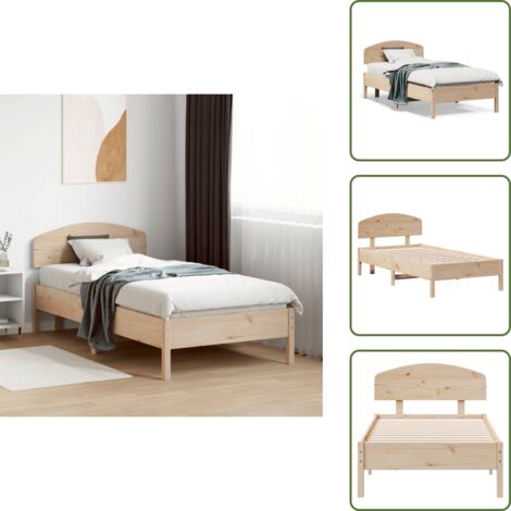 - vidaXL Giroletto senza Materasso 75x190 cm in Legno Massello di Pino -
