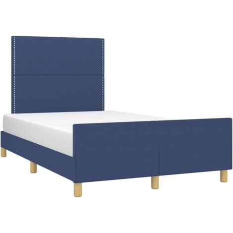 vidaXL Giroletto senza Materasso Blu 120x200 cm in Tessuto