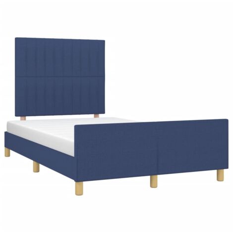 vidaXL Giroletto senza Materasso Blu 120x200 cm in Tessuto