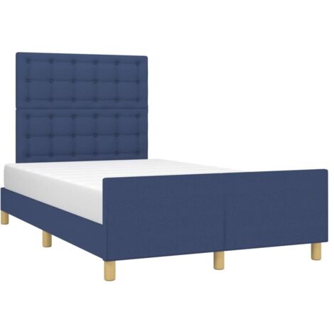 vidaXL Giroletto senza Materasso Blu 120x200 cm in Tessuto