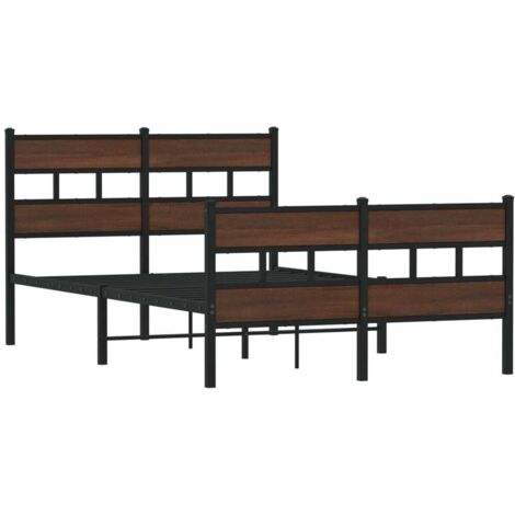 vidaXL Giroletto senza Materasso con Testiera e Pediera 120x190 cm