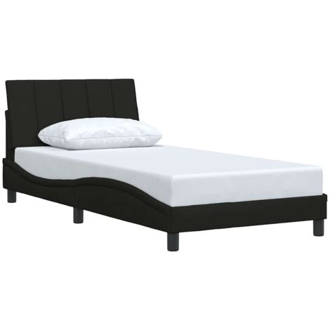vidaXL Giroletto senza Materasso Hanko Nero 100x200 cm in Tessuto