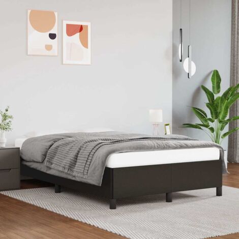 vidaXL Giroletto senza Materasso Nero 120x190 cm Similpelle