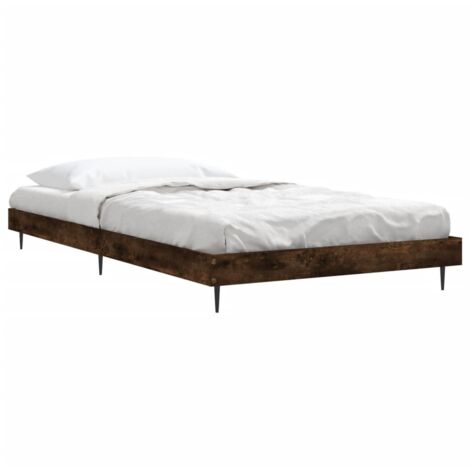 vidaXL Giroletto senza Materasso Rovere Fumo 90x190 cm in Truciolato