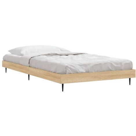 vidaXL Giroletto senza Materasso Rovere Sonoma 100x200cm in Truciolato