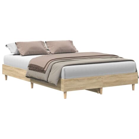 vidaXL Giroletto senza Materasso Rovere Sonoma 120x190cm in Truciolato