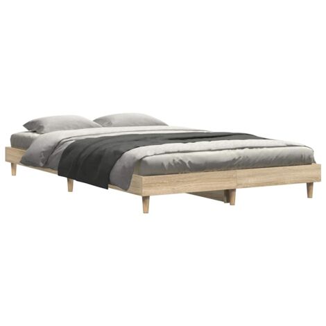 vidaXL Giroletto senza Materasso Rovere Sonoma 120x200cm in Truciolato