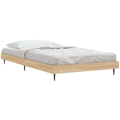 vidaXL Giroletto senza Materasso Rovere Sonoma 90x190 cm in Truciolato