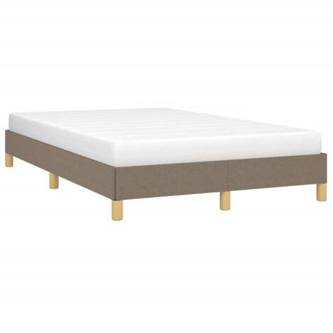 vidaXL Giroletto senza Materasso Tortora 120x200 cm Tessuto
