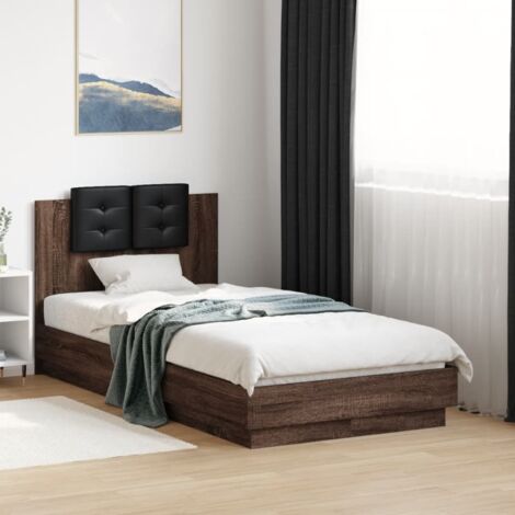 vidaXL Giroletto Testiera Rovere Marrone 75x190 cm Legno Multistrato