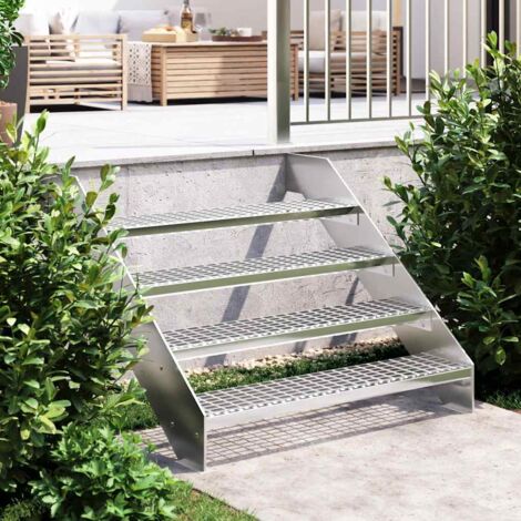 vidaXL Gittertreppe 100x24x7 cm galvanisiertes Stahl