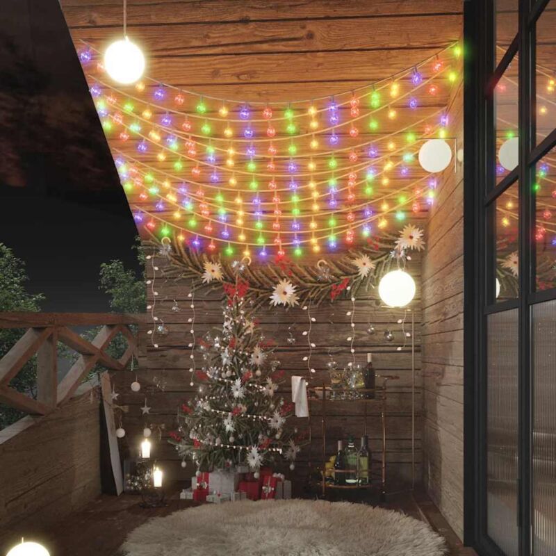 Vidaxl - Globe Fairy String Lights 20m 200 led Colourful 8 Function multicolour
