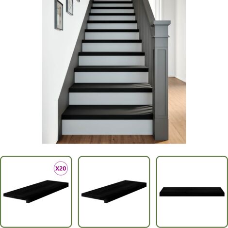 vidaXL Gradini marrone scuro -  Gradini 20 pz Marrone Scuro 70x25x2 cm Legno Massello Rovere