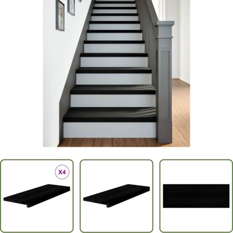 vidaXL Gradini marrone scuro -  Gradini 4 pz Marrone Scuro 70x25x2 cm Legno Massello Rovere