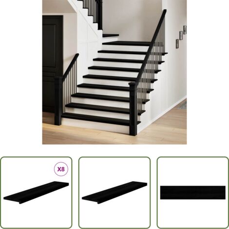 vidaXL Gradini marrone scuro -  Gradini 8 pz Marrone Scuro 120x30x2 cm Legno Massello Rovere