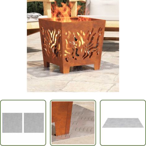 vidaXL Gradini quadrati -  Gradini per Scale Quadrato 2 pcs Argento 40 x 40 cm Alluminio