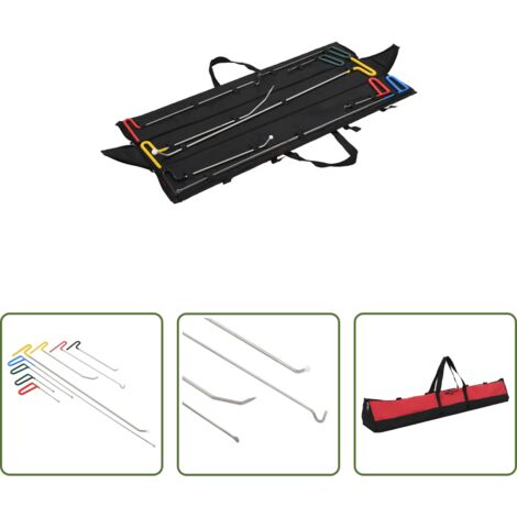 vidaXL Graffi auto -  Set Rimozione Ammaccature 8 pz senza Verniciatura Acciaio Inox