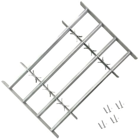 vidaXL Grate per Finestre Regolabili 4 Barre Trasversali 700-1050 mm