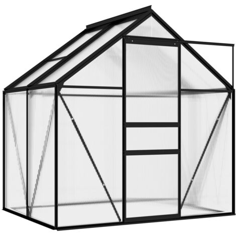 vidaXL Greenhouse Anthracite Aluminium 2.47 m² - Anthracite