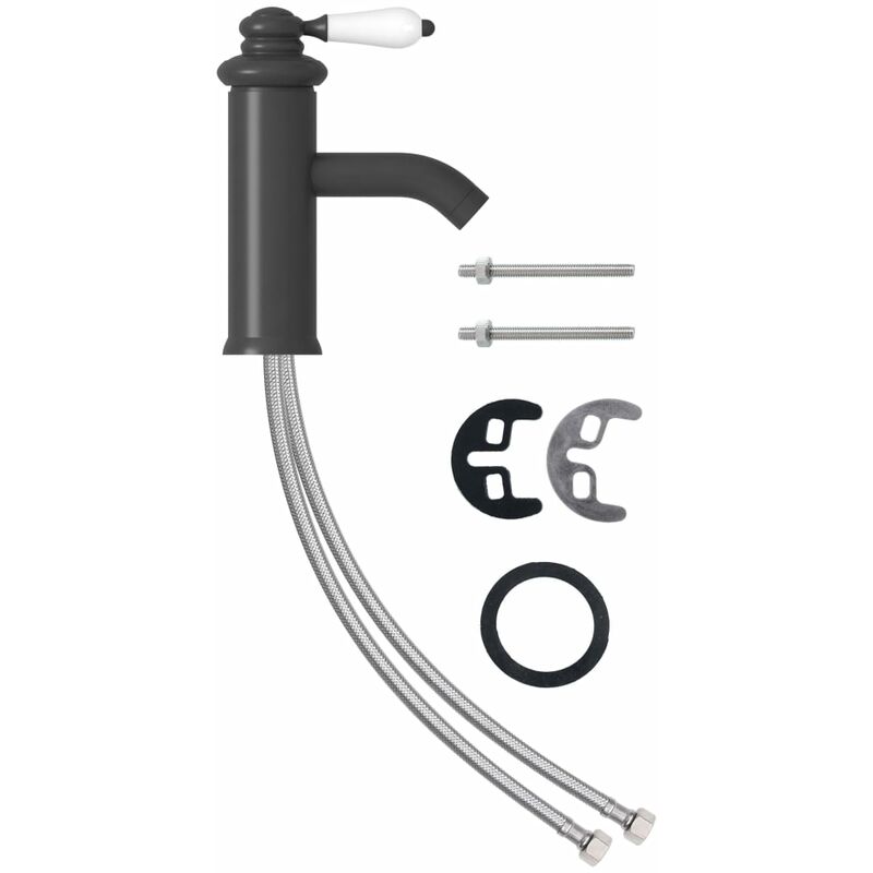 

vidaXL Grifo para lavabo de baño gris 130x180 mm - Gris