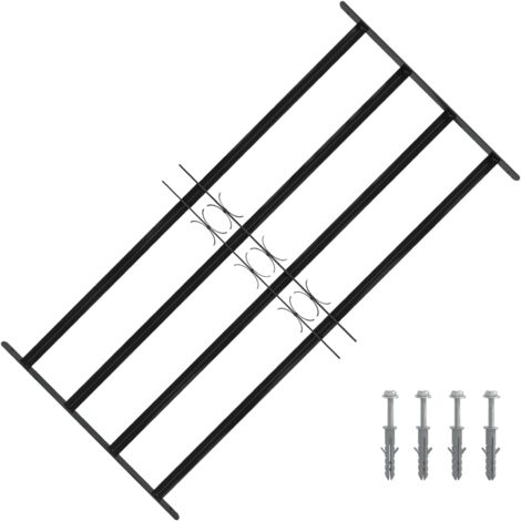 vidaXL Grille de Fenêtre Noir 115 x 60 cm Acier enduit de poudre