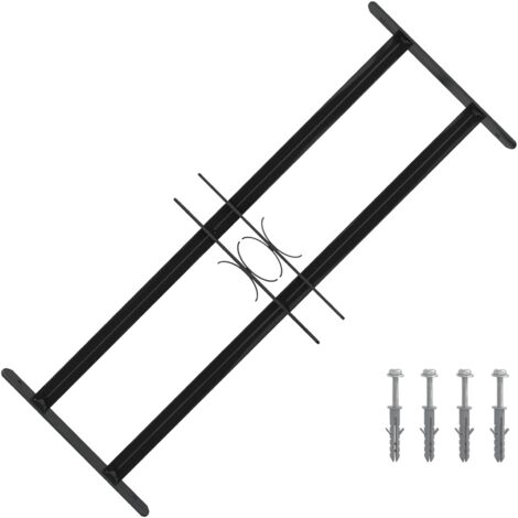 vidaXL Grille de Fenêtre Noir 76 x 30 cm Acier enduit de poudre