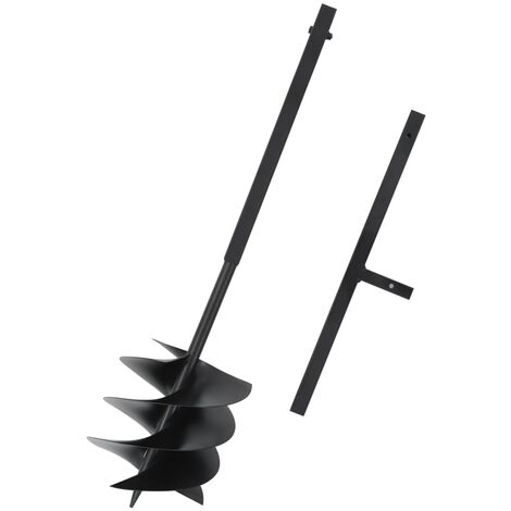 main image of "vidaXL Ground Drill with Handle 250 mm Steel Black"