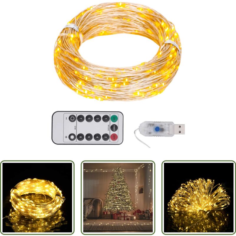 vidaXL LED - Guirlande LED avec 150 LED Blanc chaud 15 m vidaXL LED - Guirlande LED avec 150 LED Blanc chaud 15 m