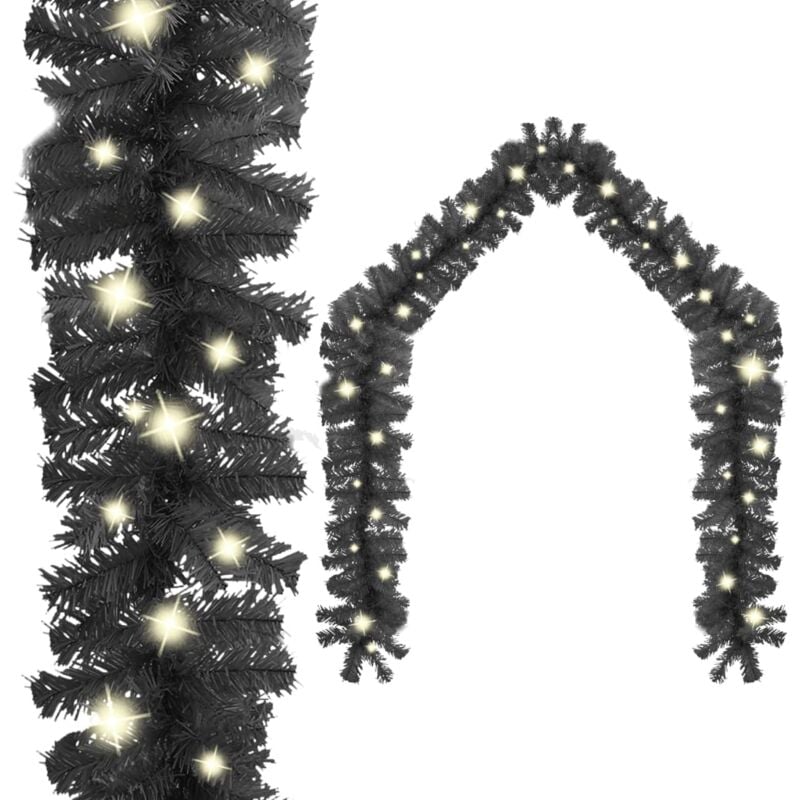

vidaXL Guirnalda de Navidad con luces LED negro 5 m - Negro