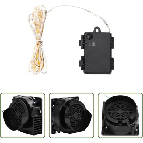 vidaXL Guirnalda decorativa -  Tira de luces con 66 LED y ventilador 660 cm