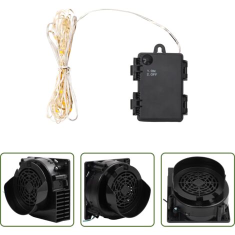 vidaXL Guirnalda decorativa -  Tira de luces con 90 LED y ventilador 900 cm