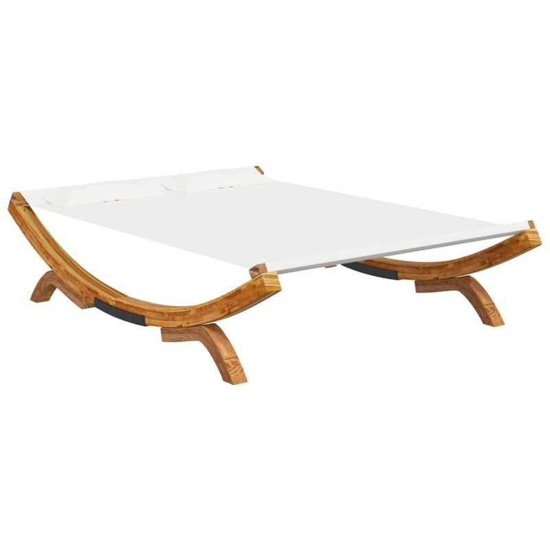 

vidaXL Hamaca madera maciza curvada crema 165x188,5x46 cm - Crema