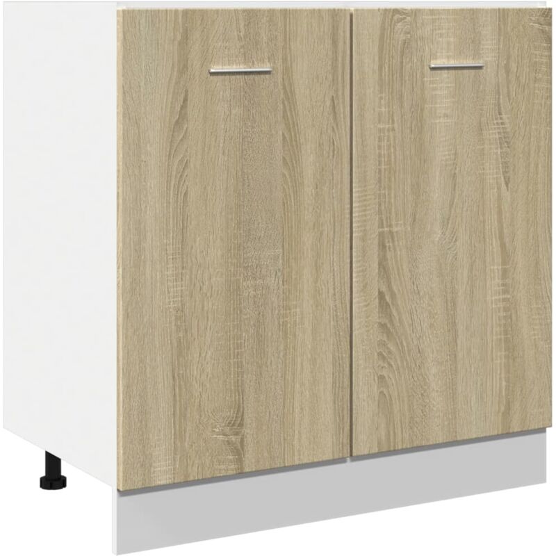 Bottom Cabinet Lyon Sonoma Oak 80x46x81.5 Cm Engineered Wood Vidaxl