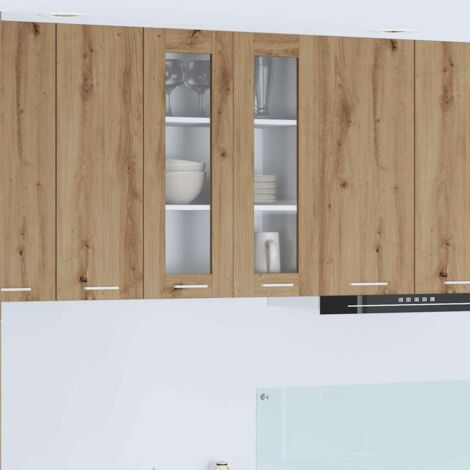 vidaXL  Hanging Cabinet  with Storage Riga Artisan Oak 60 x 31 x 80 cm