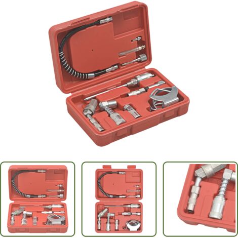 vidaXL Herramientas de lubricación -  Kit de accesorios de lubricación 11 piezas
