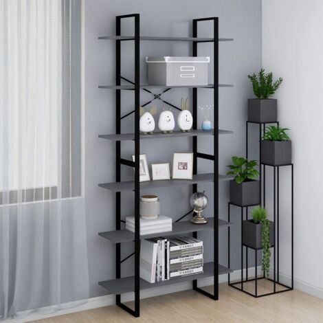 vidaXL High Cabinet Grey 100x30x210 cm Solid Wood Pine