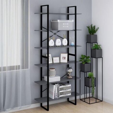vidaXL High Cabinet Grey 100x30x210 cm Solid Wood Pine