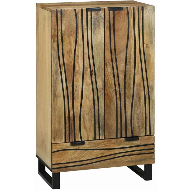 Hochboard Braun 60 X 33 X 100 Cm Massives Mangoholz Vidaxl