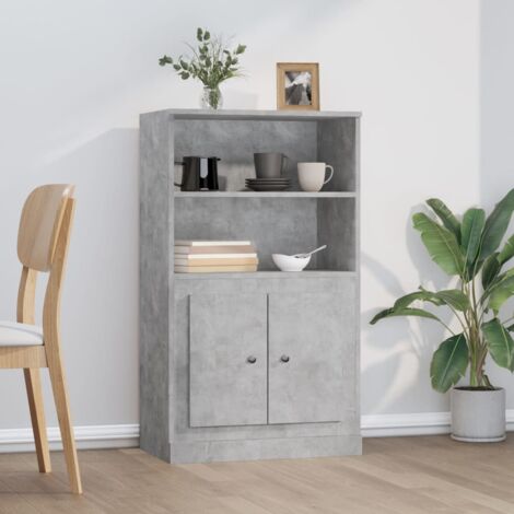 vidaXL Highboard Concrete Grey 60x35,5x103,5 cm Engineered Wood