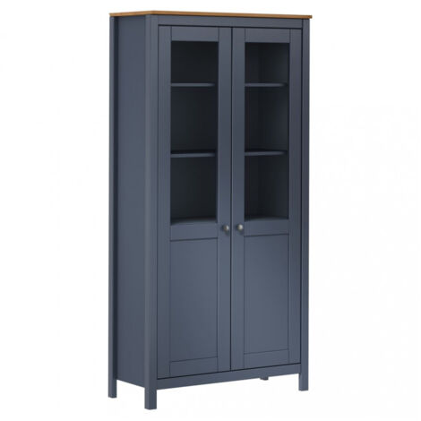 vidaXL Highboard "Hill" Grey 85x37x170,5 cm Solid Pine Wood