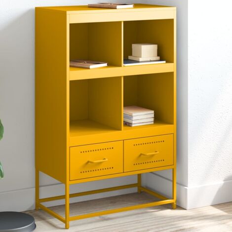 vidaXL Highboard Mustard Yellow 68x39x111,5 cm Steel