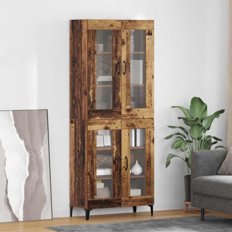 vidaXL  Highboard  Old Wood 69.5 x 34 x 180 cm Engineered Wood