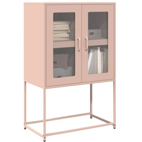 vidaXL Highboard Rosa 68x39x107 cm Stahl
